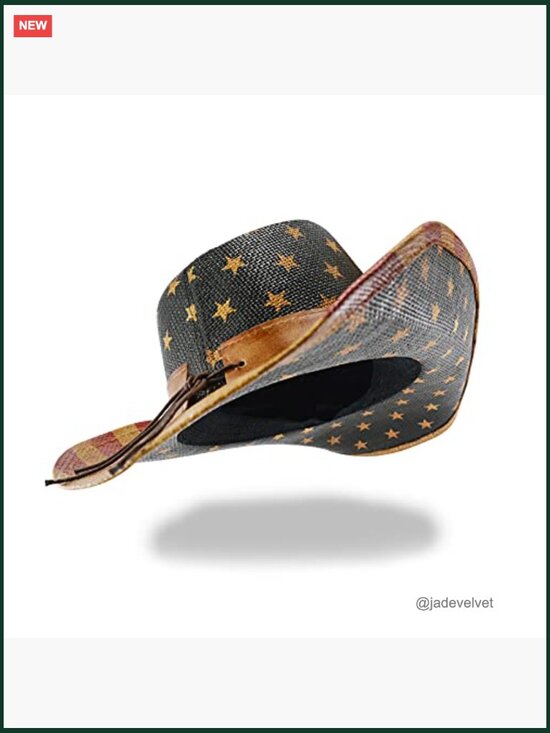 Patriotic Cowboy Hat with Shapable Brim for Women main image 4